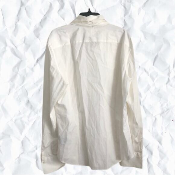 Lauren Ralph Lauren white button down shirt bow tie blouse - Picture 3 of 5